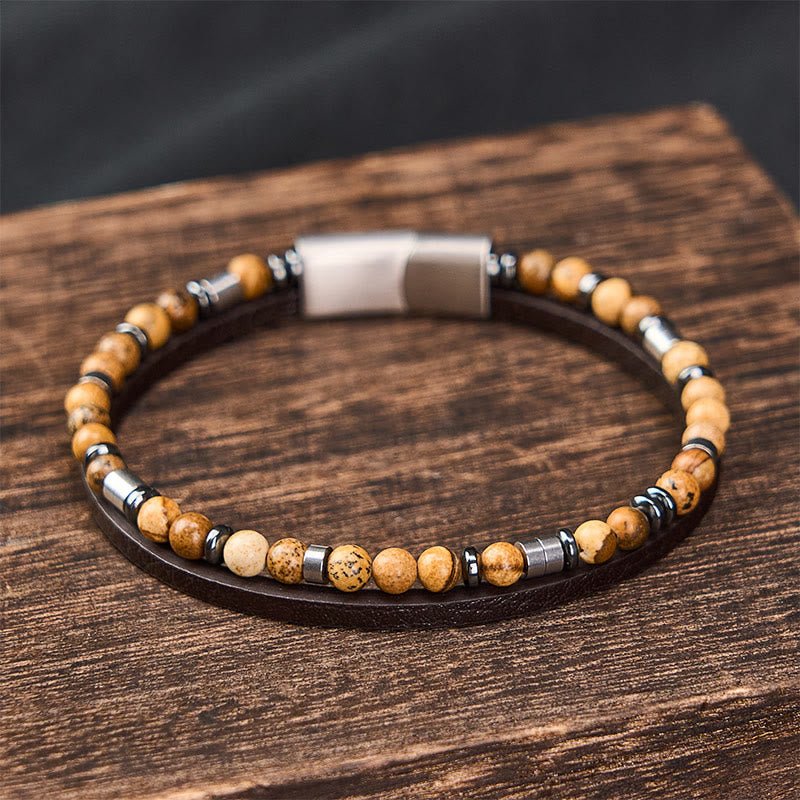 Buddha Stones ラピスラズリ・トゥルース ダブルラップレザーブレスレット - image 25