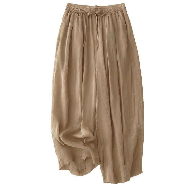 Buddha Stonesカジュアル ルーズ ダブルレイヤー 7-8丈 クロップドパンツ レディース パンツ ポケット付き - image 5