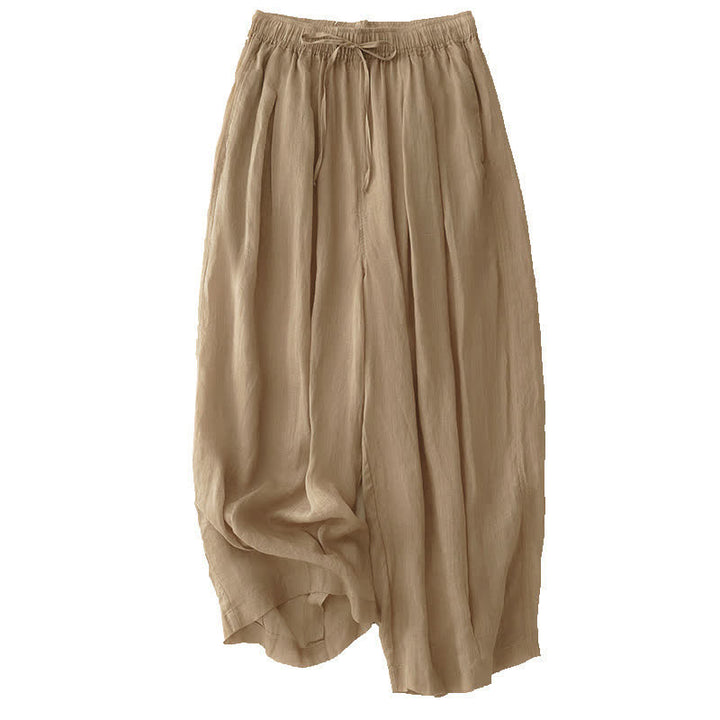 Buddha Stonesカジュアル ルーズ ダブルレイヤー 7-8丈 クロップドパンツ レディース パンツ ポケット付き - image 5