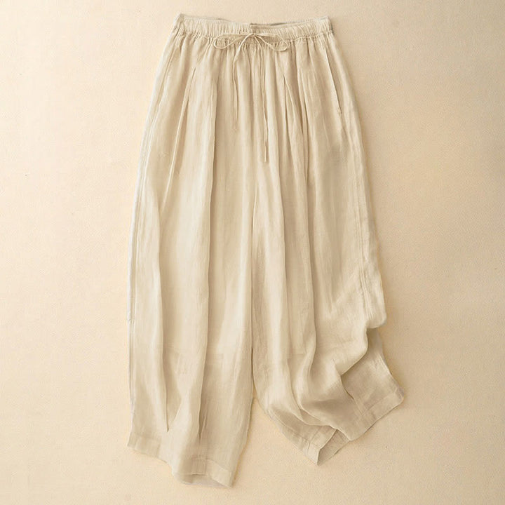 Buddha Stonesカジュアル ルーズ ダブルレイヤー 7-8丈 クロップドパンツ レディース パンツ ポケット付き - ベージュ - US14、 UK/AU18、 EU46 (2XL) - image 21