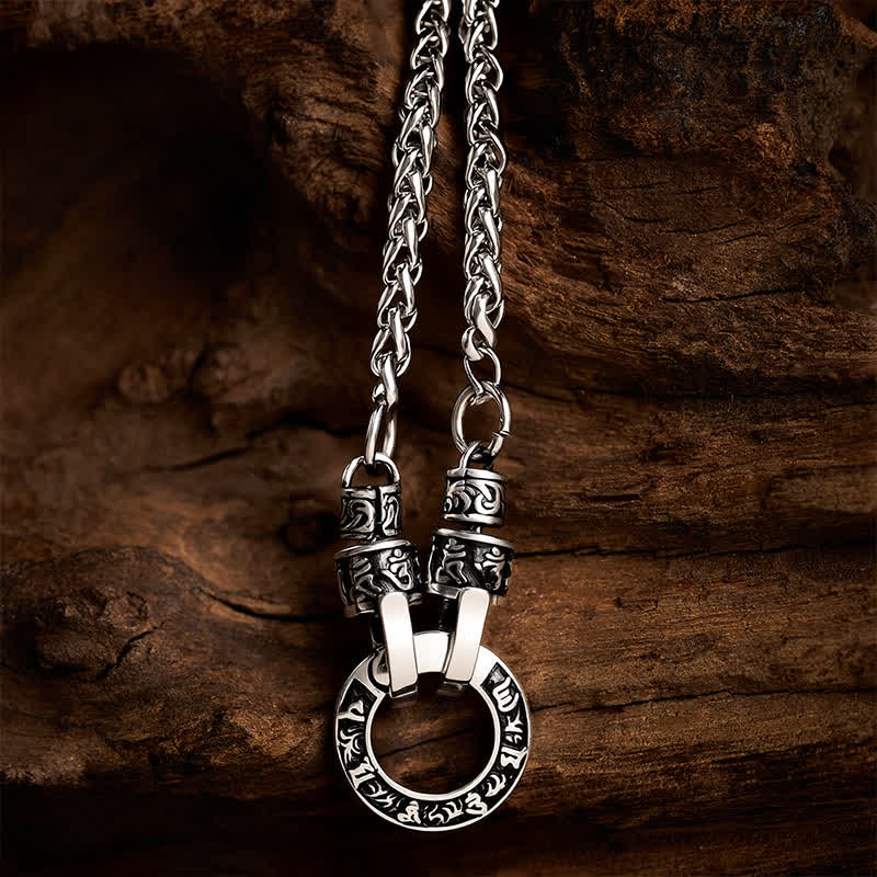 Buddha Stones 銅製のオーム・マニ・パドメ・フム・グラウンディングチェーンネックレス - オーム・マニ・パドメ・フム(愛 ♥ 知恵) - image 0