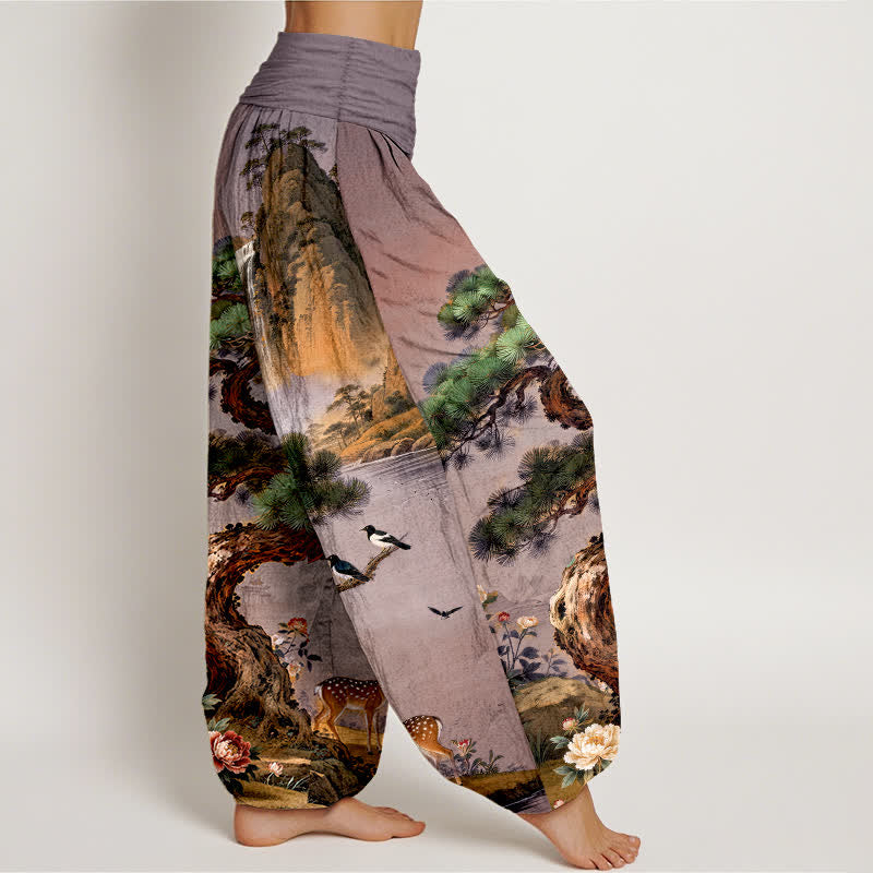 Buddha Stones コットンマウンテン パインディア柄 レディース ゴムウエスト ハーレムパンツ - image 6