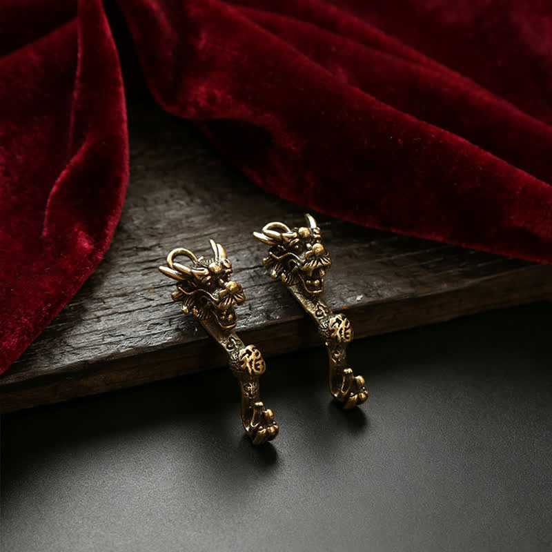 Buddha Stones 真鍮製龍如意五帝金成就キーホルダー - image 15