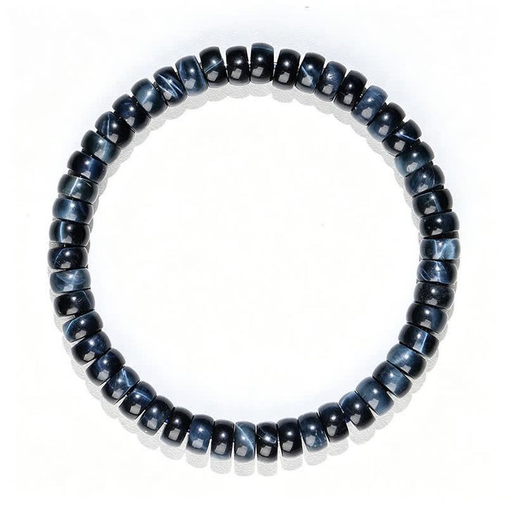 Buddha Stones ブルータイガーアイのポジティブビーズブレスレット - image 7