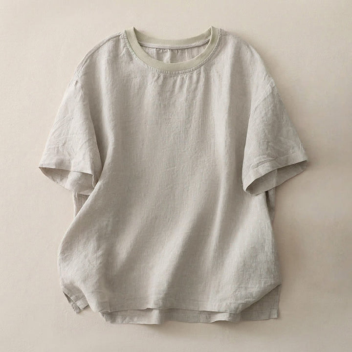 Buddha Stonesプレーンステッチクルーネックデザインレディースポリエステル半袖シャツ - リネン - US14、 UK/AU18、 EU46 (2XL) - image 24