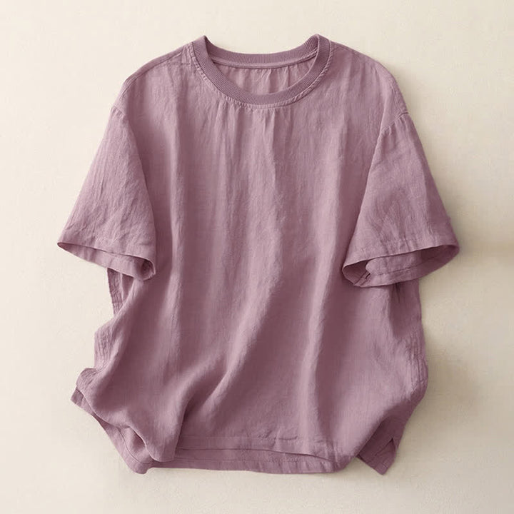 Buddha Stonesプレーンステッチクルーネックデザインレディースポリエステル半袖シャツ - アザミ - US14、 UK/AU18、 EU46 (2XL) - image 20