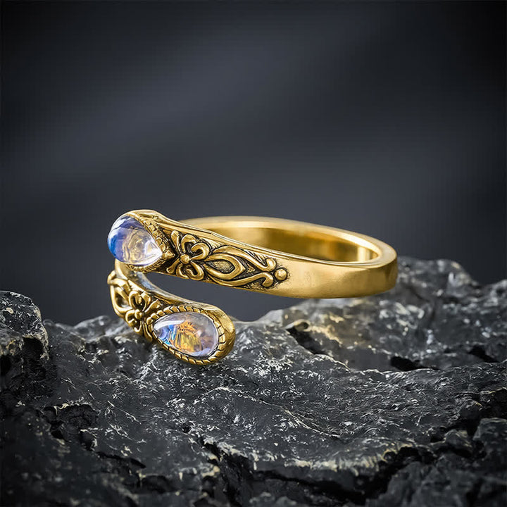 Buddha Stones 銅製リュウリ・バタフライ・フリーダム・オープンリング - image 9