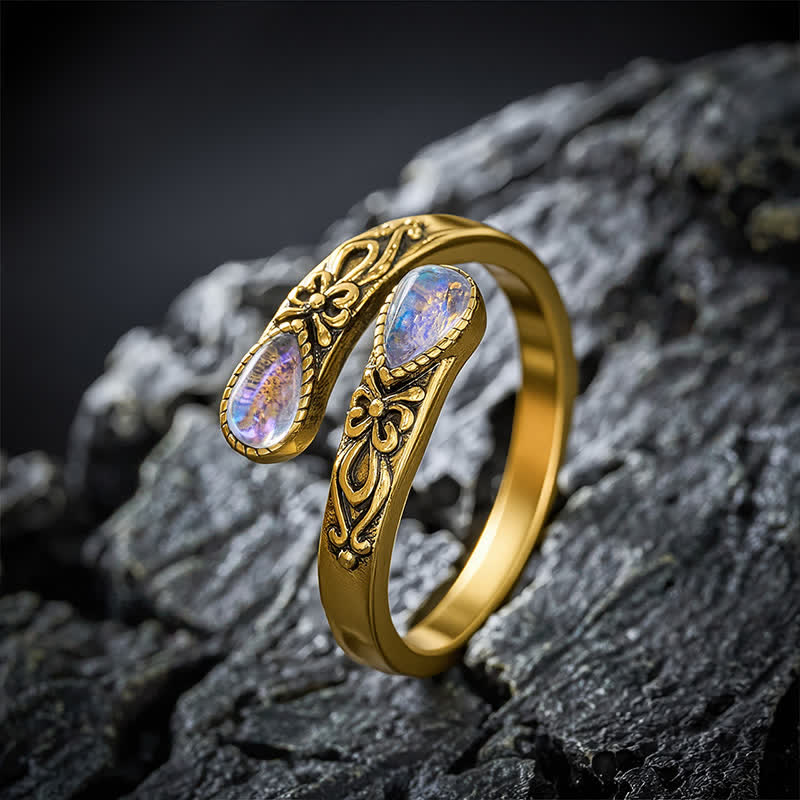 Buddha Stones 銅製リュウリ・バタフライ・フリーダム・オープンリング - image 11