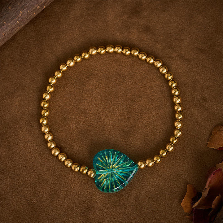 Buddha Stones チタン鋼製リュウリハートビーズ強さブレスレット - 青 - image 11
