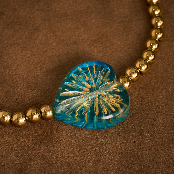 Buddha Stones チタン鋼製リュウリハートビーズ強さブレスレット - image 15