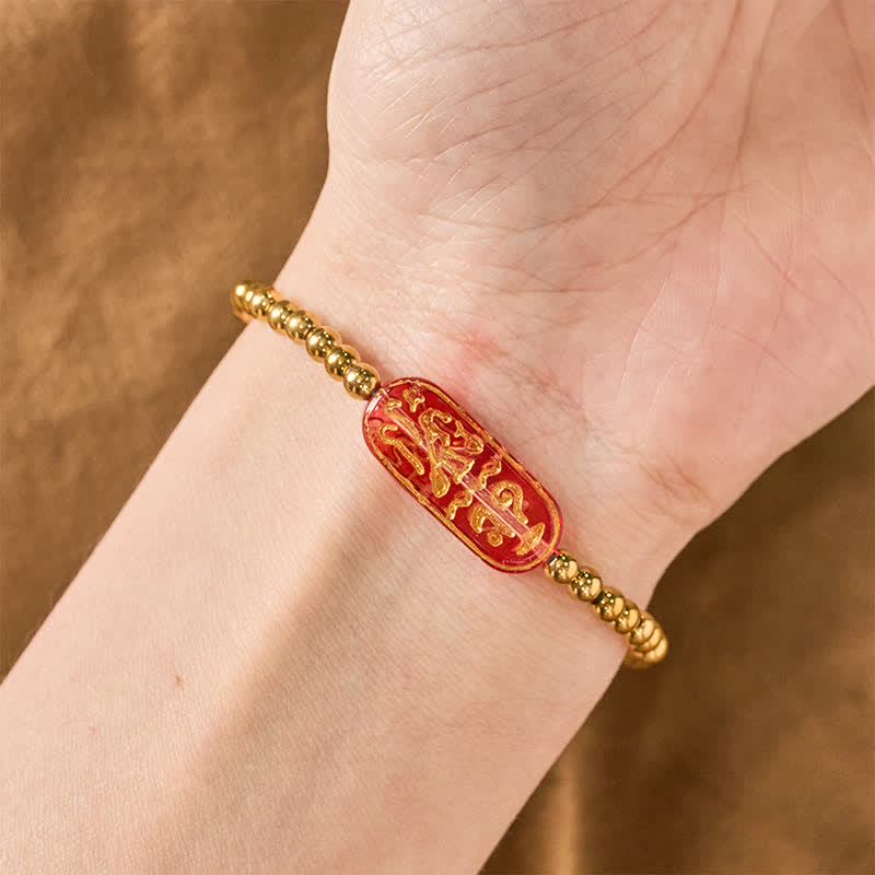 Buddha Stones チタンスチール リウリ・オーム・マニ・パドメ・フム刺激ブレスレット - image 11