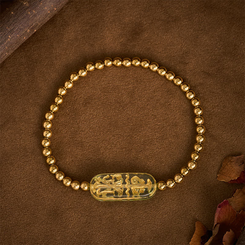 Buddha Stones チタンスチール リウリ・オーム・マニ・パドメ・フム刺激ブレスレット - image 15