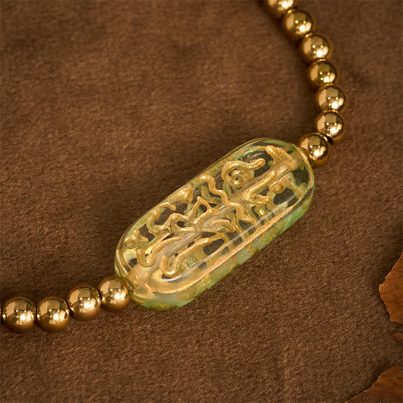 Buddha Stones チタンスチール リウリ・オーム・マニ・パドメ・フム刺激ブレスレット - image 17