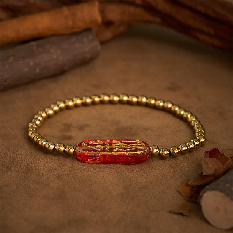 Buddha Stones チタンスチール リウリ・オーム・マニ・パドメ・フム刺激ブレスレット - image 10