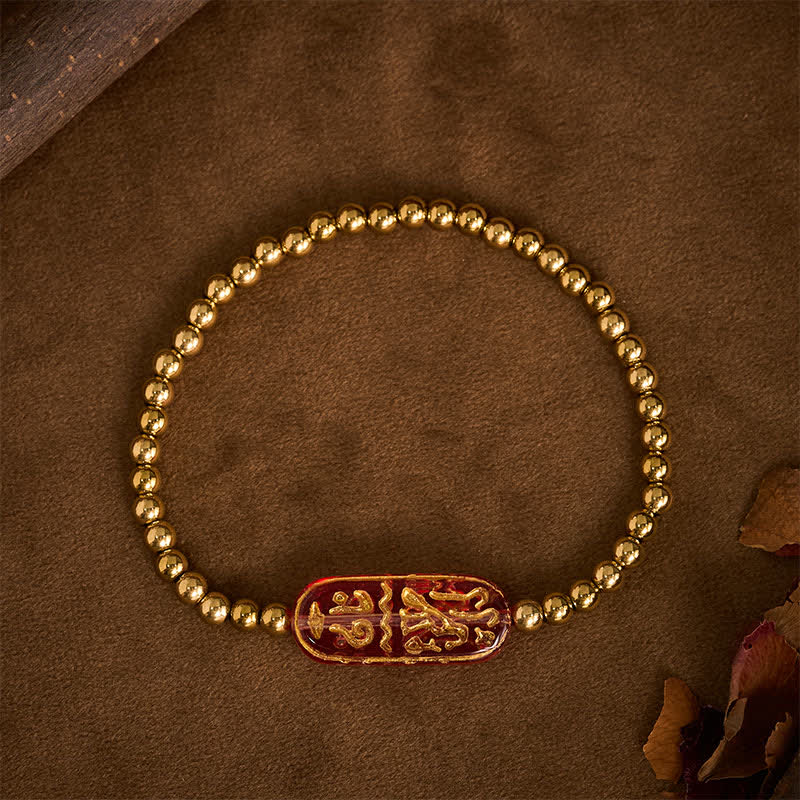 Buddha Stones チタンスチール リウリ・オーム・マニ・パドメ・フム刺激ブレスレット - image 9
