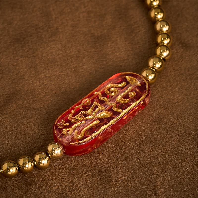 Buddha Stones チタンスチール リウリ・オーム・マニ・パドメ・フム刺激ブレスレット - image 12
