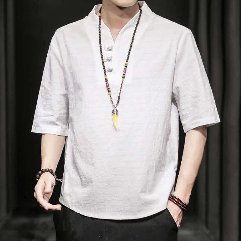 Buddha Stonesカジュアル サマー ハーフスリーブシャツ メンズ 半袖シャツ - image 7