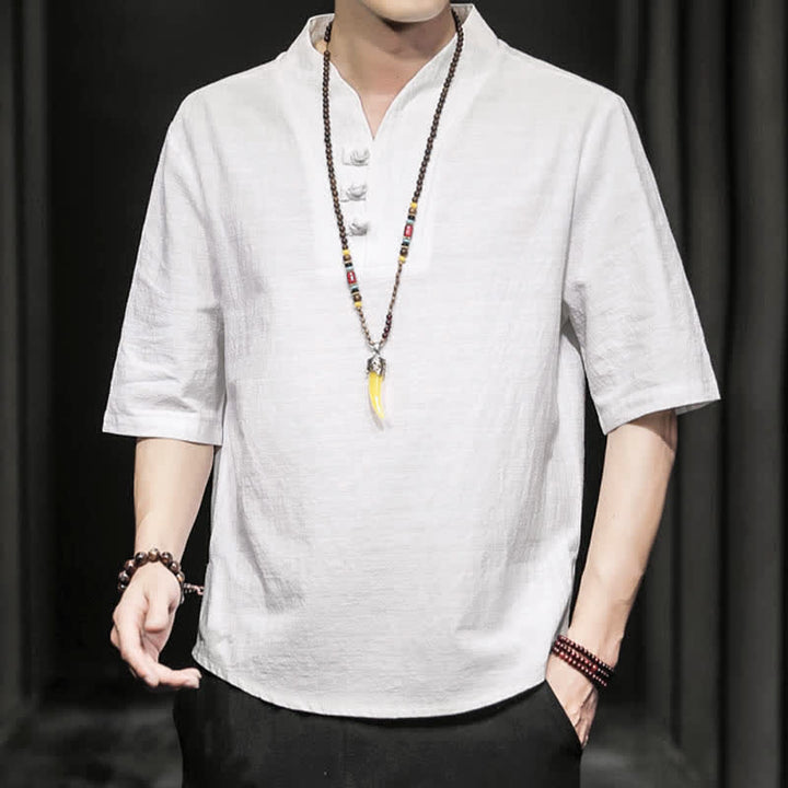 Buddha Stonesカジュアル サマー ハーフスリーブシャツ メンズ 半袖シャツ - image 7