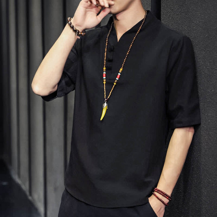 Buddha Stonesカジュアル サマー ハーフスリーブシャツ メンズ 半袖シャツ - image 15