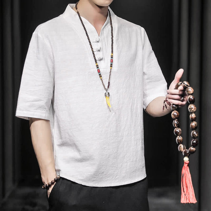 Buddha Stonesカジュアル サマー ハーフスリーブシャツ メンズ 半袖シャツ - image 4