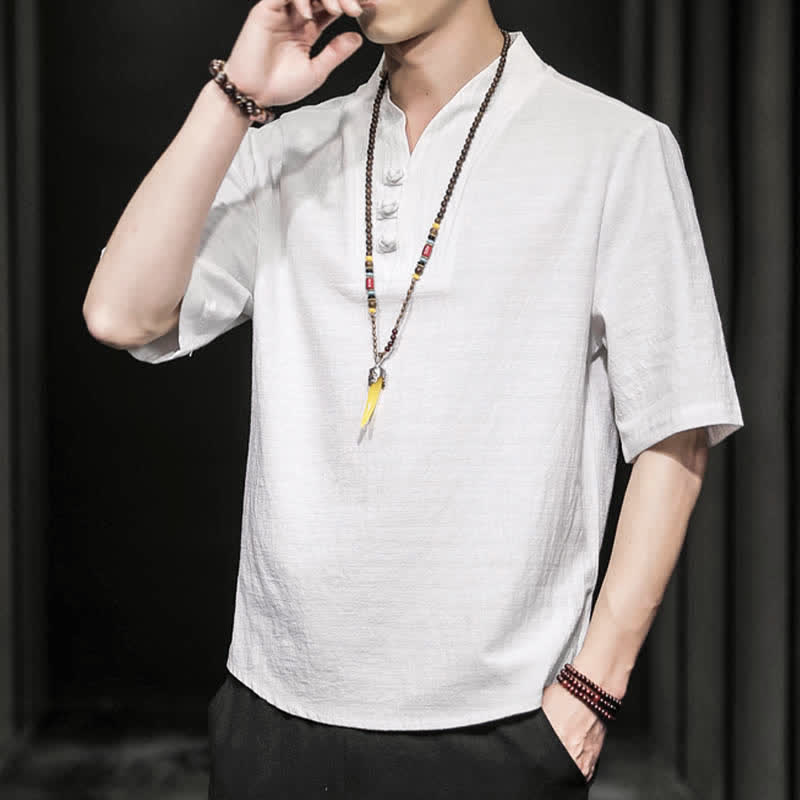 Buddha Stonesカジュアル サマー ハーフスリーブシャツ メンズ 半袖シャツ - image 3