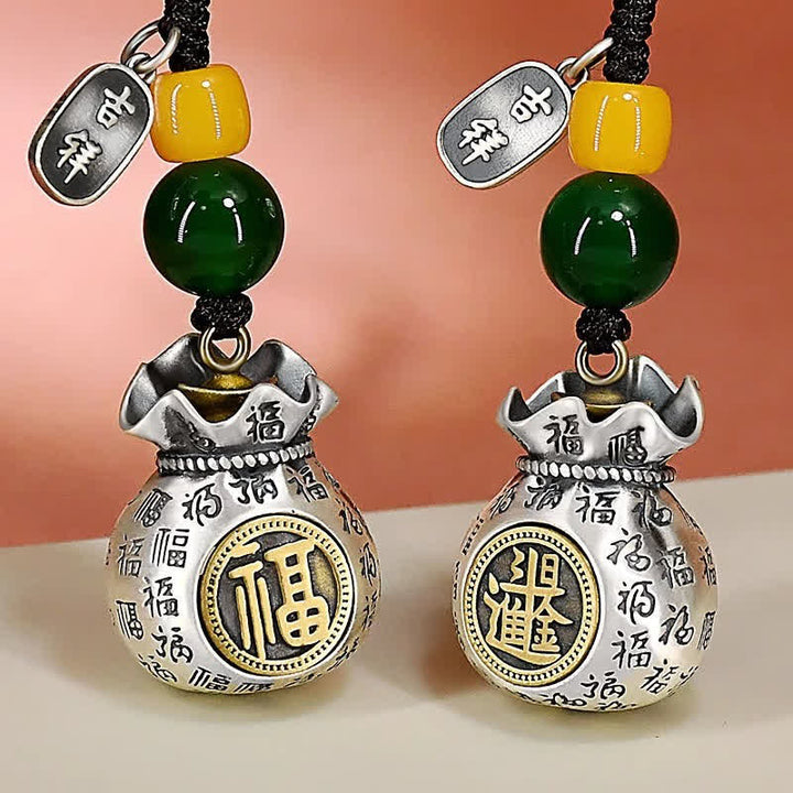 Buddha Stones 銅製の幸運繁栄の文字良縁祈願縁起物キーホルダー - image 9