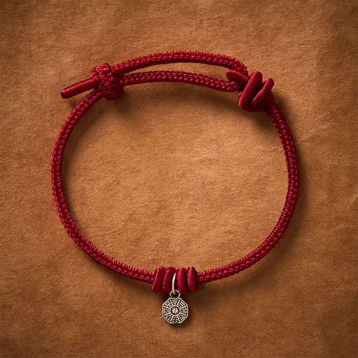 Buddha Stones 925スターリングシルバー製八卦赤紐コネクションブレスレット - バーガンディストリング - 6.7～7.5インチ（17～19cm） - image 11