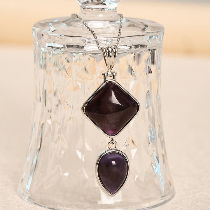 Buddha Stones 天然石オパールダブルペンダントカームネックレス - image 8