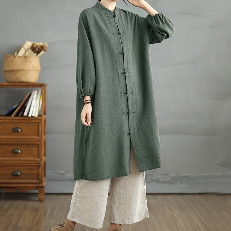Buddha Stonesカジュアル カエルボタン レディースコート ポケット付き - image 9