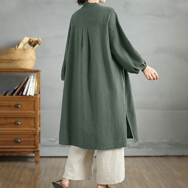 Buddha Stonesカジュアル カエルボタン レディースコート ポケット付き - image 8