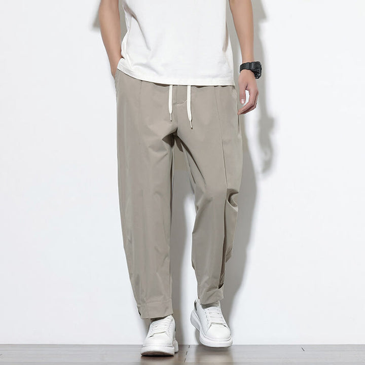 Buddha Stonesカジュアル 無地 ドローストリング メンズ ハーレムパンツ ポケット付き - グレー - US/UK/AU46、 EU56 (5XL) - image 6
