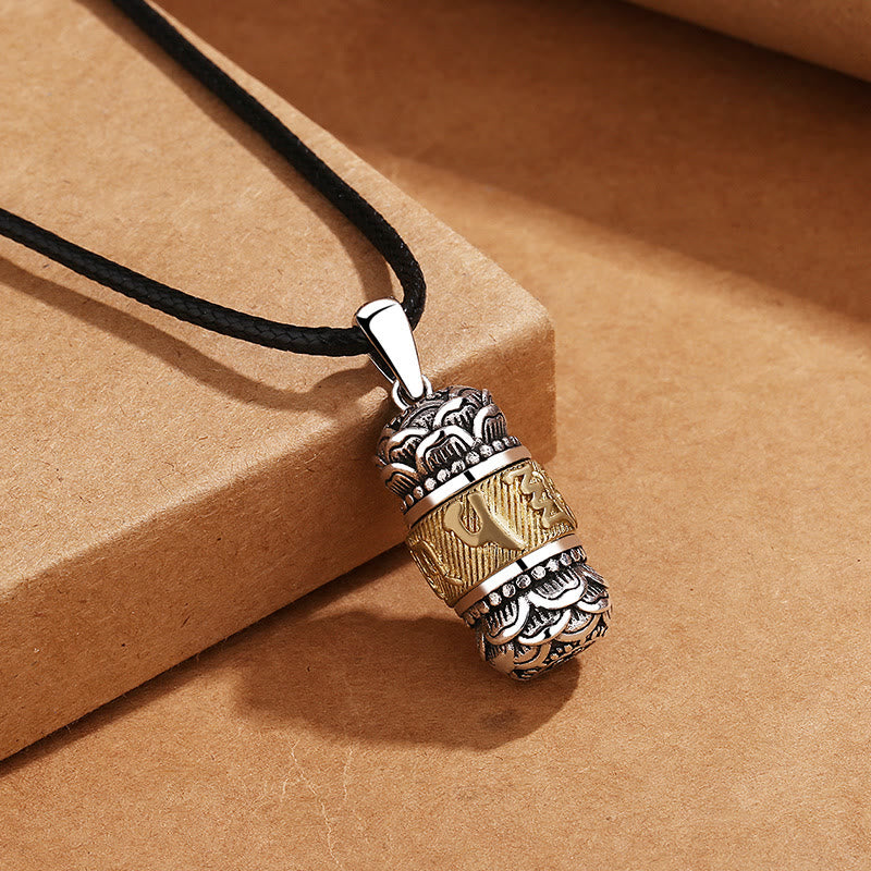 チベットのBuddha Stonesオーム・マニ・パドメ・フム彫刻された知恵の純粋さのチェーンレザーロープネックレスペンダント - オム・マニ・パドメ・ハム＆レザーコード - image 4