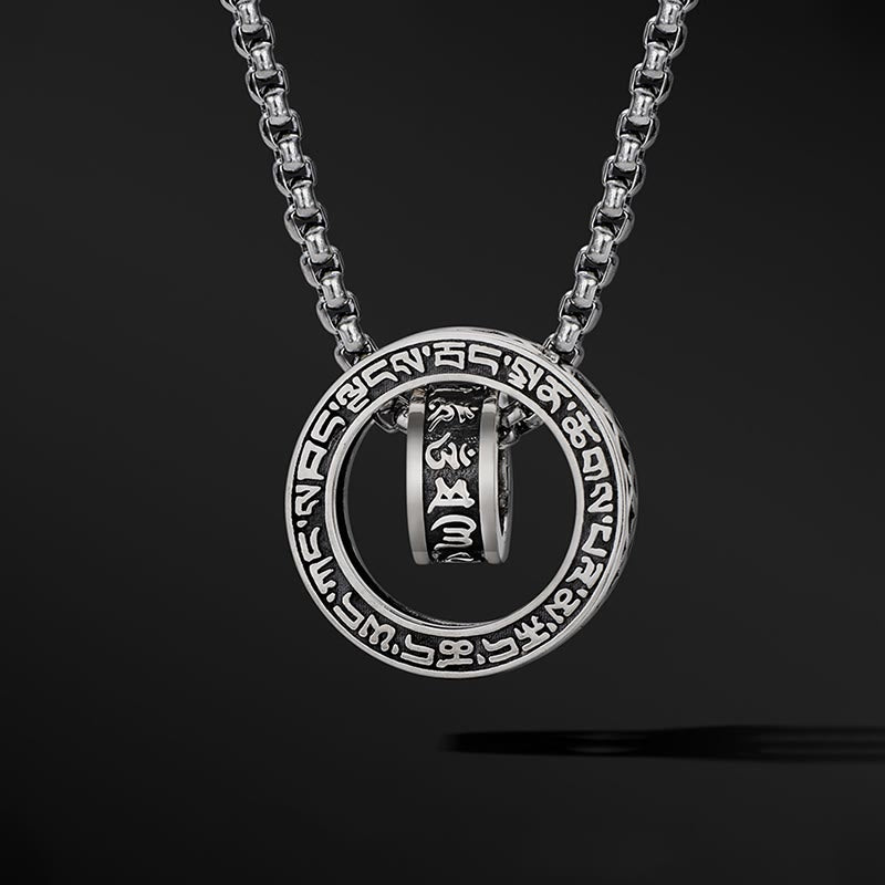 Buddha Stonesチベットオーム・マニ・パドメ・フム彫刻 平和 純粋 チェーン ネックレス ペンダント - image 6