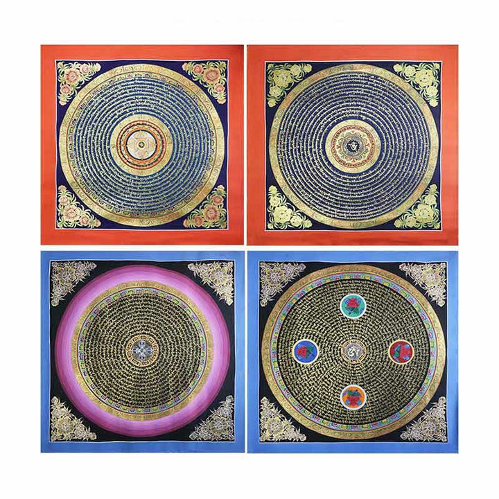 Buddha Stonesチベット 手作り タンカ 絵画 スピリチュアルな祝福 ブラインドボックス ランダムカラーパターン