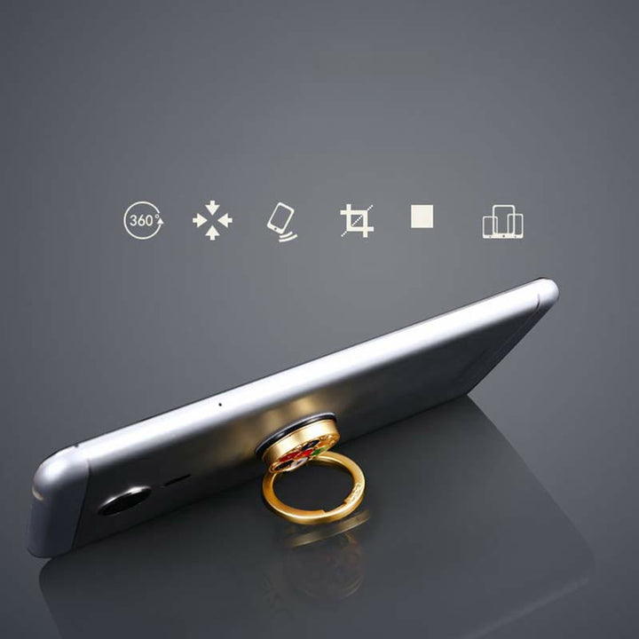 チベットのOm Mani Padme Hum平和の携帯電話リングブラケットユニバーサル電話ホルダーデコレーション