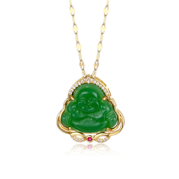 Buddha Stones天然の笑い仏 平和ネックレス - image 4