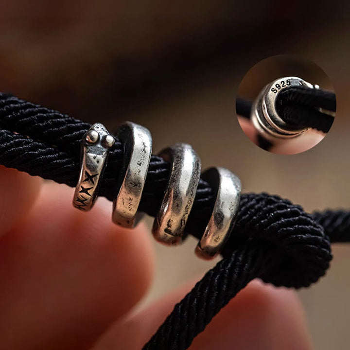 Buddha Stonesチベットのオーム・マニ・パドメ・フム彫刻お守りダブルラップブレスレット
