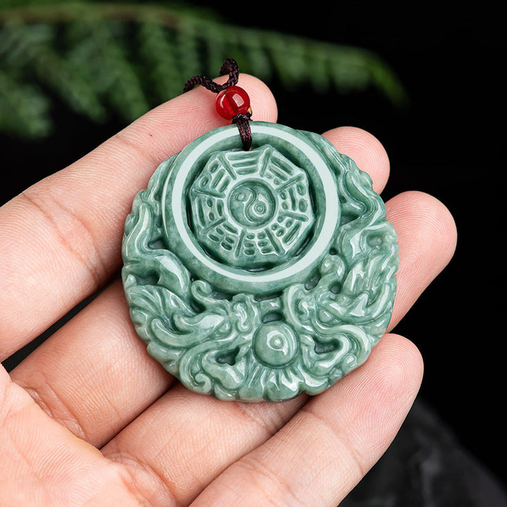 Buddha Stones龍翡翠陰陽バランスネックレスペンダント - image 4