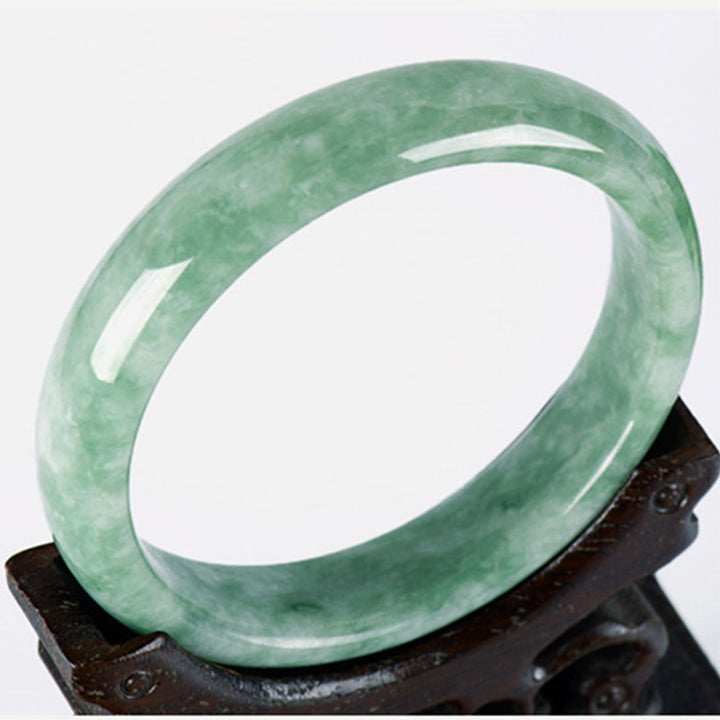 Buddha Stones天然翡翠繁栄のバングルブレスレット
