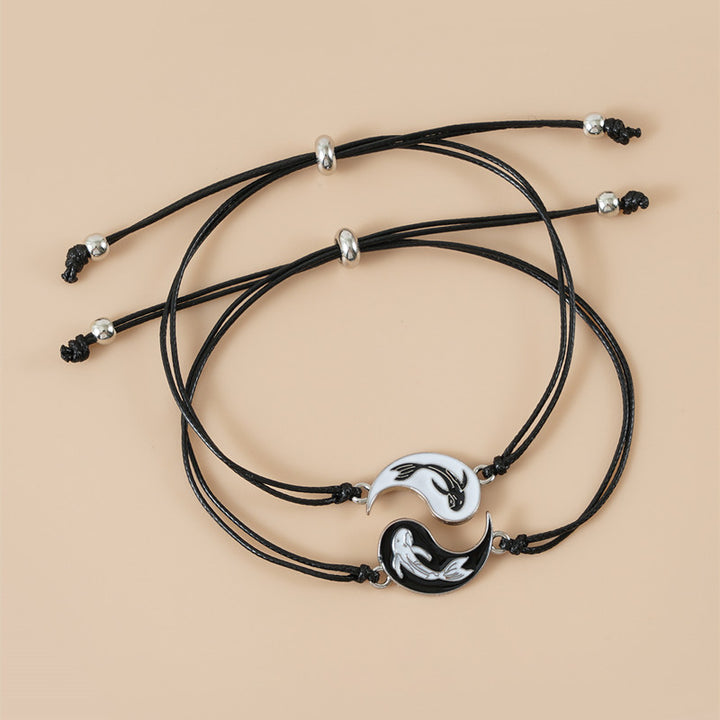 Buddha Stones陰陽ヘマタイト カップルブレスレット 2個 - image 16