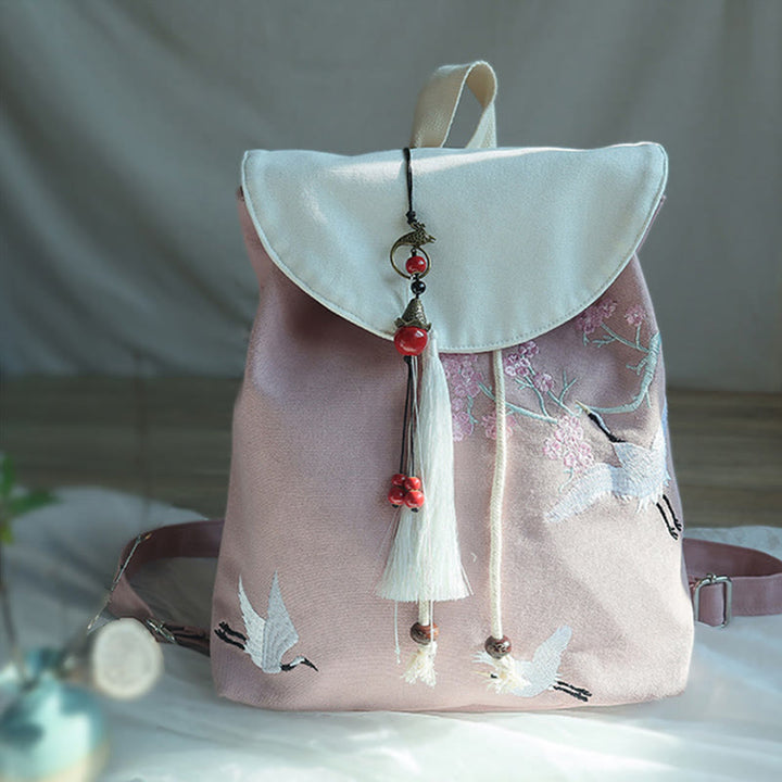 Buddha Stonesハンドメイド刺繍入り大容量キャンバスバックパック - image 32