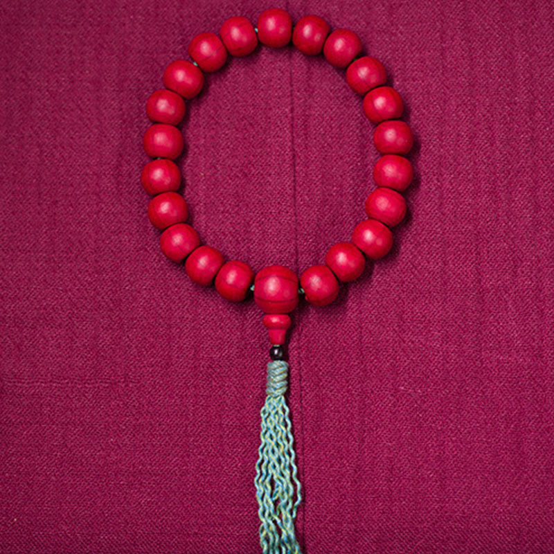 Buddha Stonesアベリア・ビフローラ 木製 邪気払い 手首用Mala