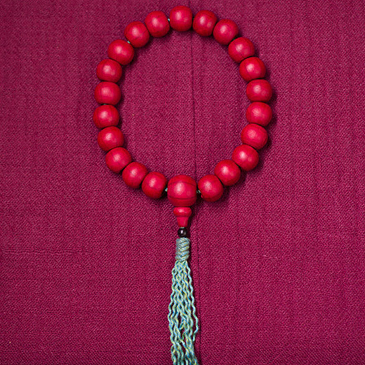 Buddha Stonesアベリア・ビフローラ 木製 邪気払い 手首用Mala