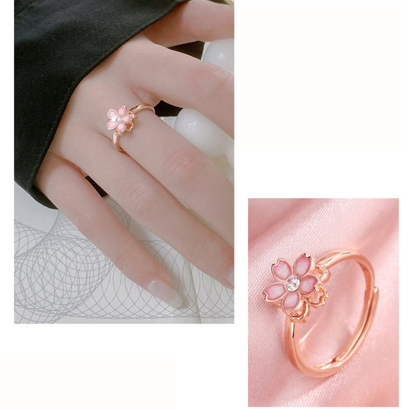 Buddha Stones925スターリングシルバー 桜の祝福チェーンブレスレット 回転リング - image 21