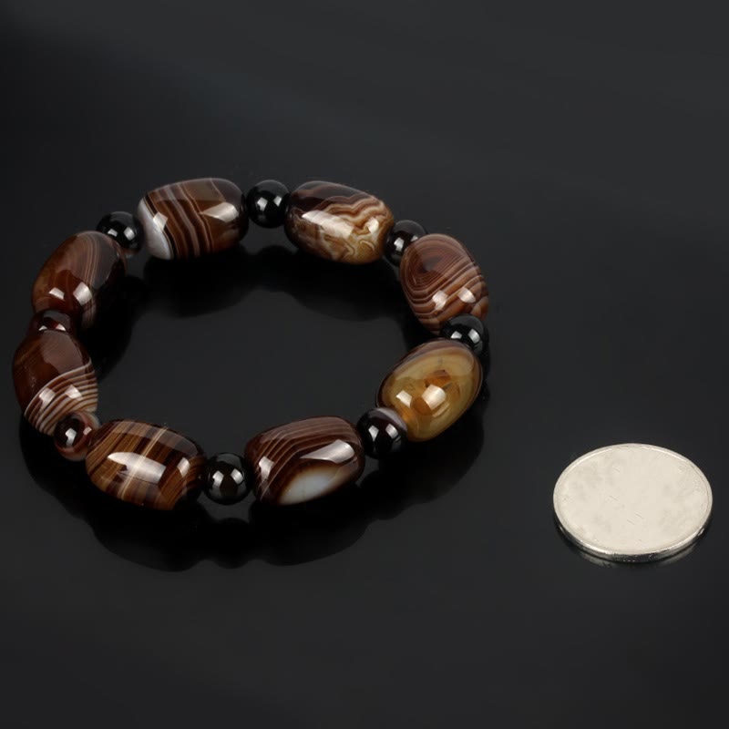 Buddha Stones天然サードニクス 勇気と幸福のブレスレット