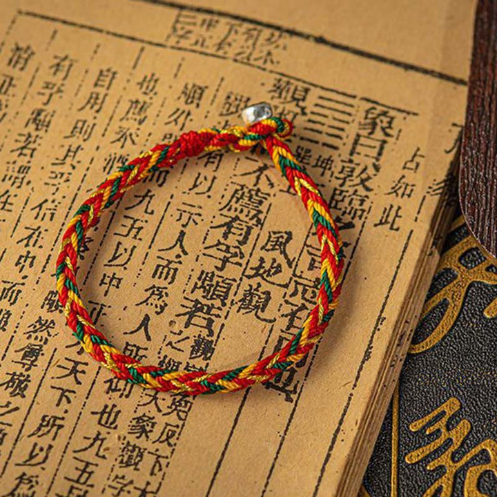 Buddha Stones「幸運と成功を祈ります」幸運のマルチカラーブレスレット