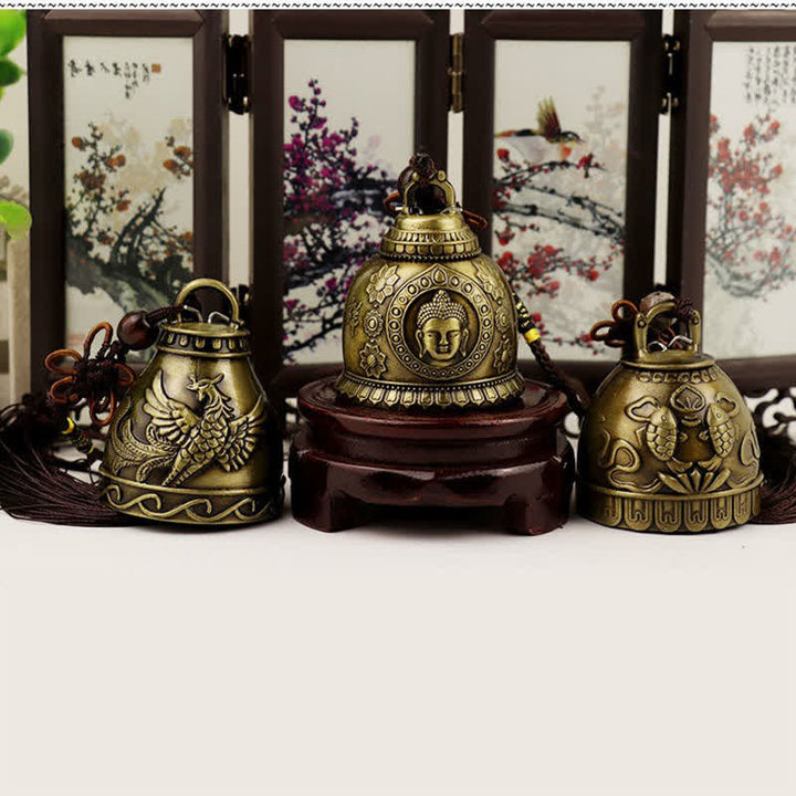 Buddha Stones風水仏 鯉 鳳凰 風鈴 ベル 幸運 壁掛け 装飾