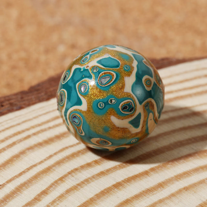Buddha Stones天然多色漆ビーズ 落ち着いたブレスレット