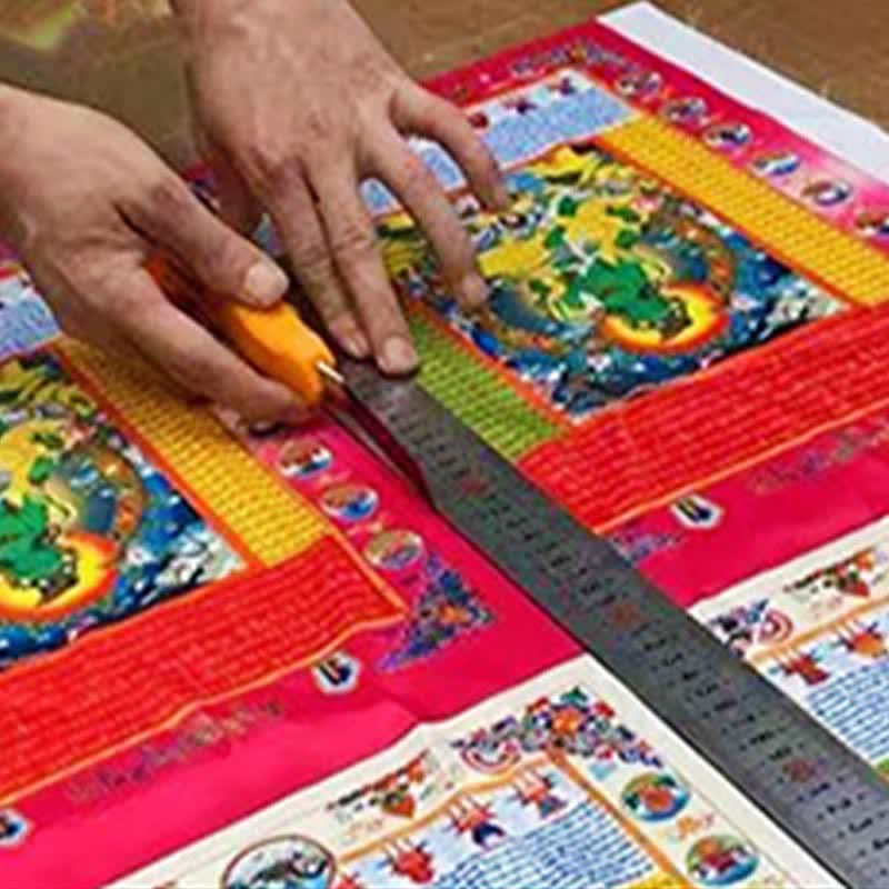 Buddha Stones チベットの10色風馬仏像ヒーリング縁起屋外祈祷旗 - image 7