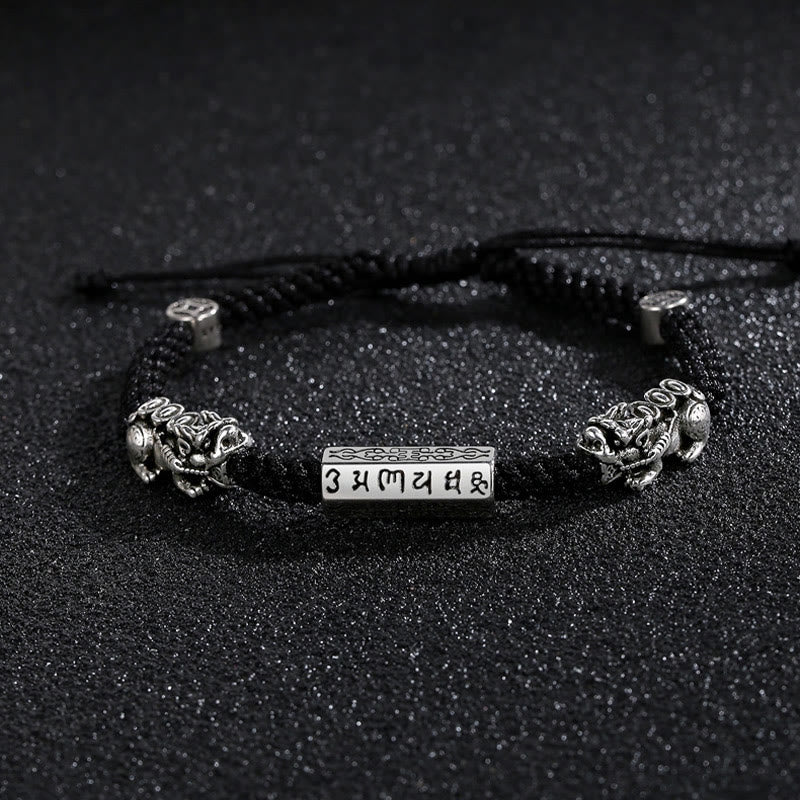 Buddha Stonesダブル貔貅 風水 銅貨オーム・マニ・パドメ・フム紐ブレスレット - image 12